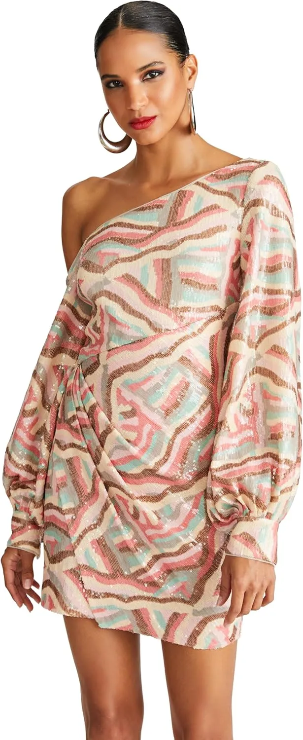 HALSTON Women's Kimora Dress in Geode Sequin
