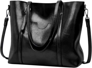 Handbags For Women Large Designer Ladies Bag Pocket Purse Leather Small Leather Satchel for Men (Black, One Size)