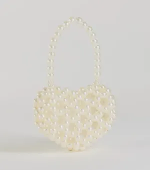 Heart For Pearls Mini Handbag