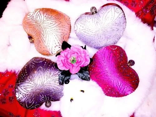Heart Rhinestone Purses For Wedding