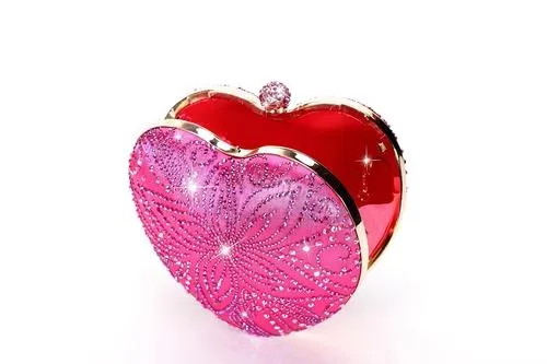 Heart Rhinestone Purses For Wedding