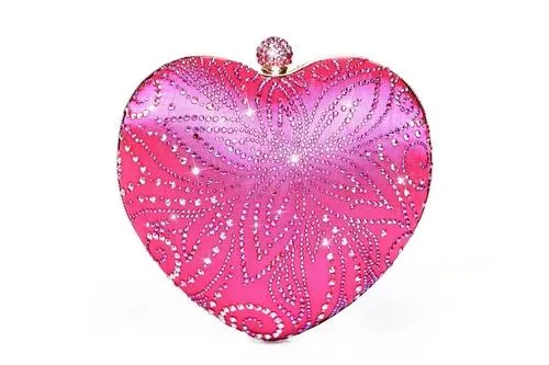 Heart Rhinestone Purses For Wedding