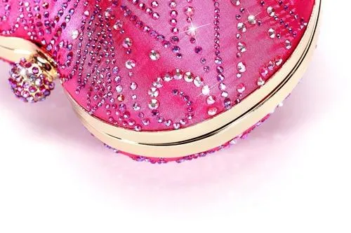 Heart Rhinestone Purses For Wedding