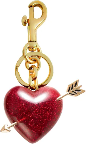Heart with Arrow Bag Charm, Resin Heart Keychain Bag Accessories for Women