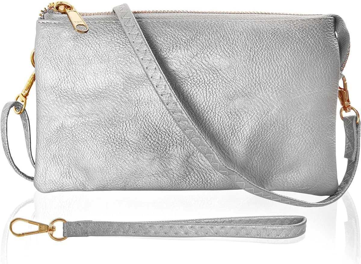 Humble Chic NY Vegan Leather Wristlet Purse for Women - Small Clutch Purse with Shoulder and Wrist Straps