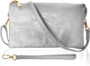 Humble Chic NY Vegan Leather Wristlet Purse for Women - Small Clutch Purse with Shoulder and Wrist Straps