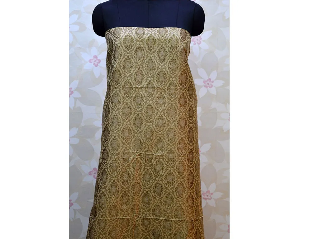 Indian Beige Brocade Wedding Dress Banarasi Brocade by the Yard fabric Costume Bridal Dresses Material home furnishing cushion cover brocade
