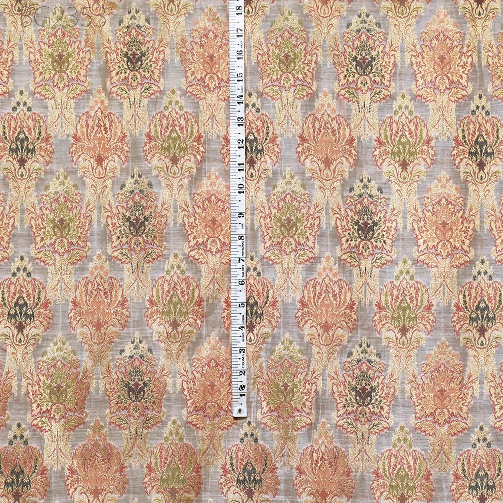 Indian Brocade Fabric By The Yard Banarasi Chanderi Silk Bridal Lehenga Cushion Cover Home Decor Table Runner Sewing Costume Wedding Dress