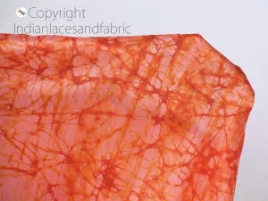 Indian Peach Soft Batik Print Pure Silk Fabric By The Yard Wedding Dresses Bridesmaids Costumes Party Dresses Pillows Covers Drapery