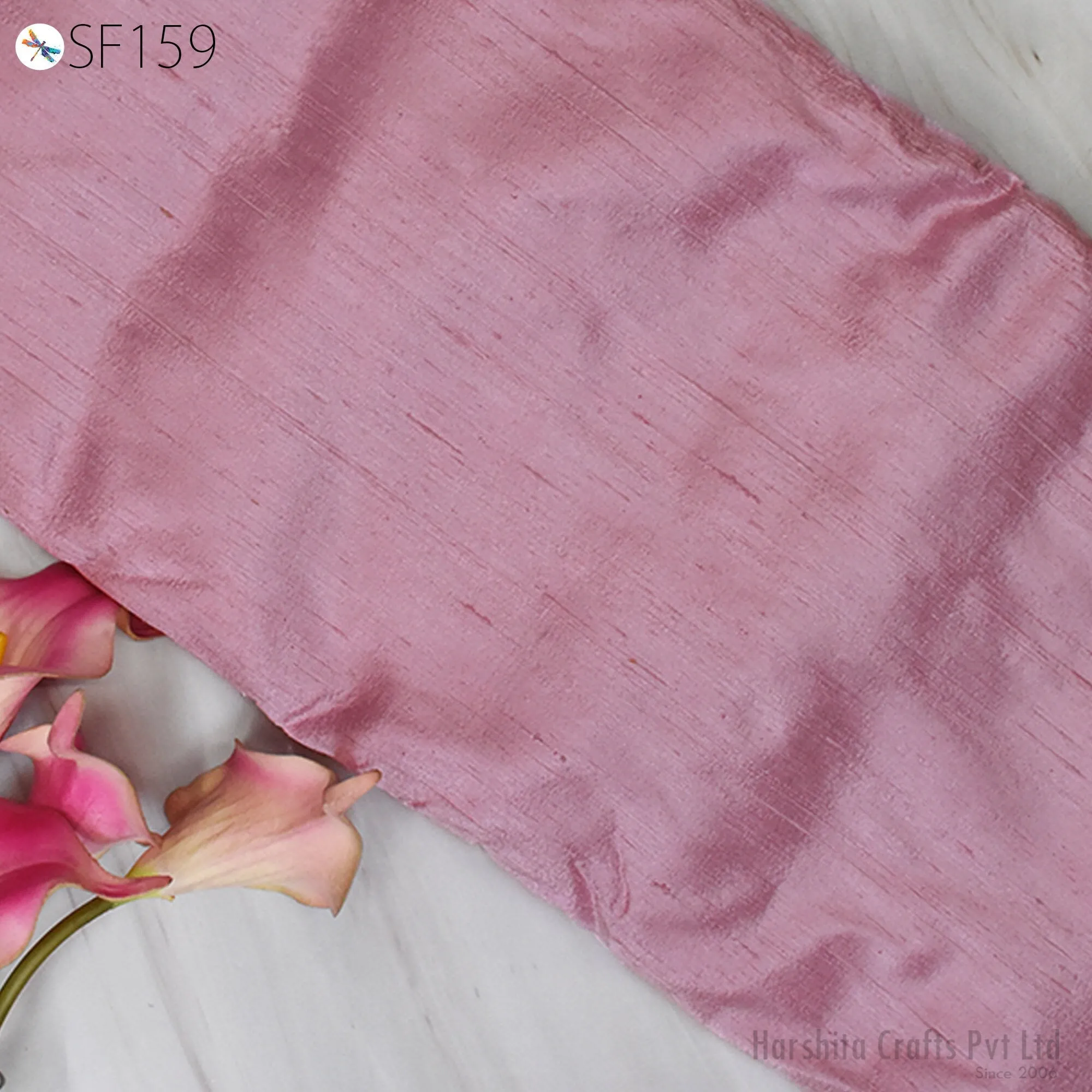 Indian Pink Pure Dupioni Plain Raw Silk Fabric by the yard Dupion Wedding Evening Dress Pillow Cushion Table Covers Crafting Sewing