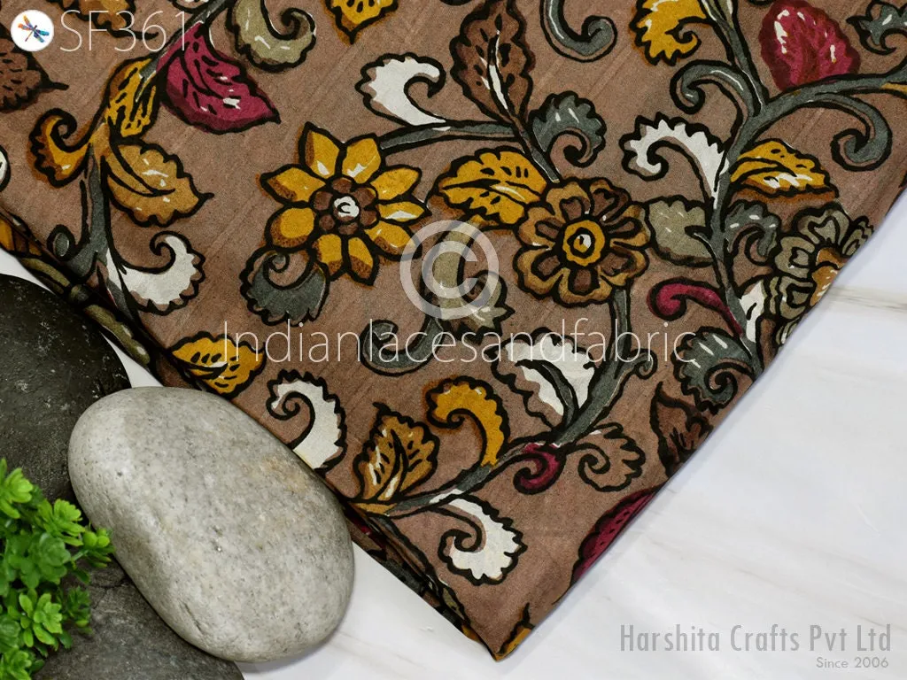 Indian Soft Pure Habotai Silk Fabric by the yard Silk Printed Wedding Dresses Bridesmaid Party Costumes Crafting Sewing Saree Dupatta Scarf