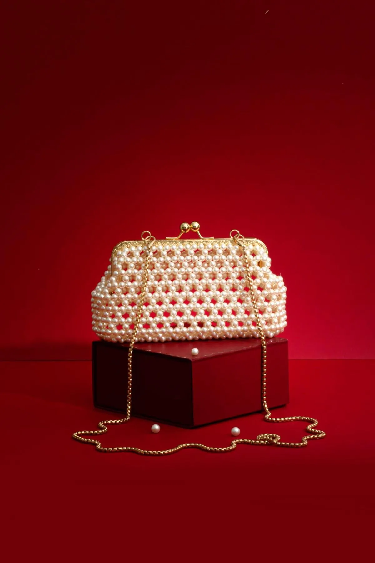 INEZ OFF-WHITE VINTAGE PURSE (SET OF 2)