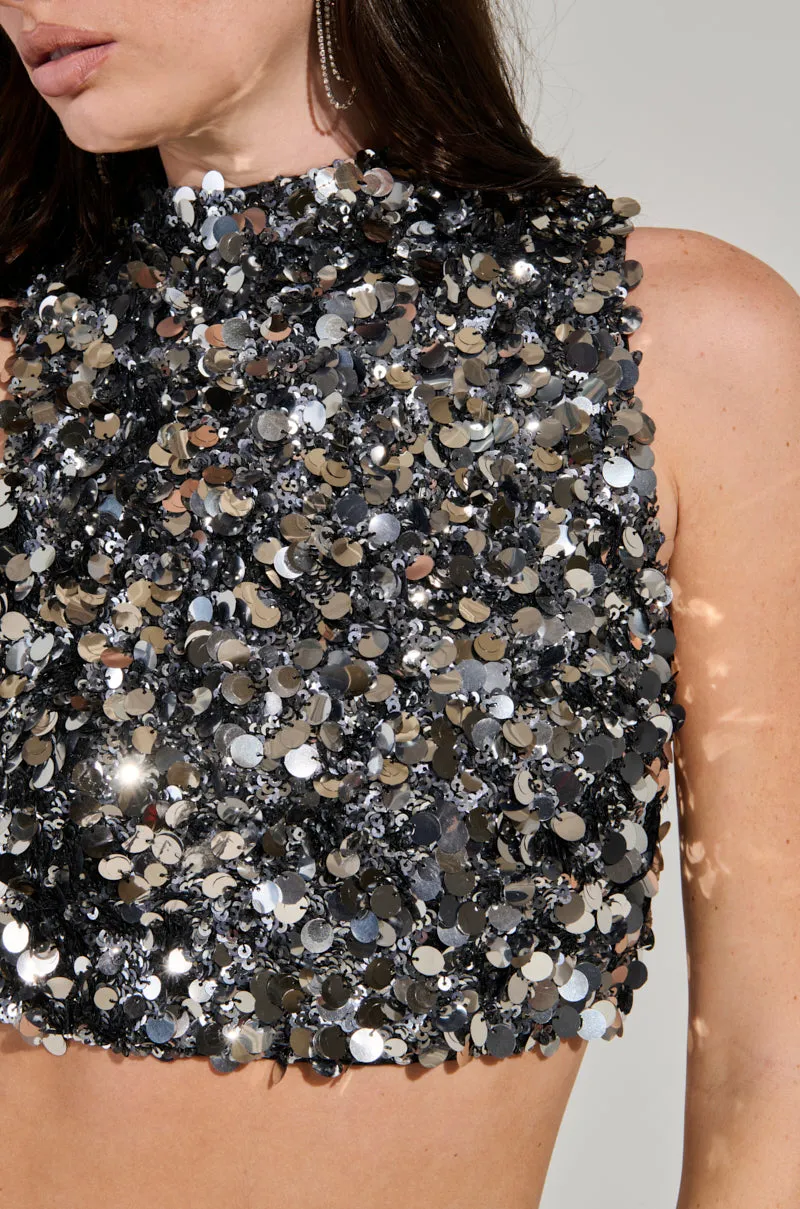 INVITE ONLY SEQUIN CROP TOP