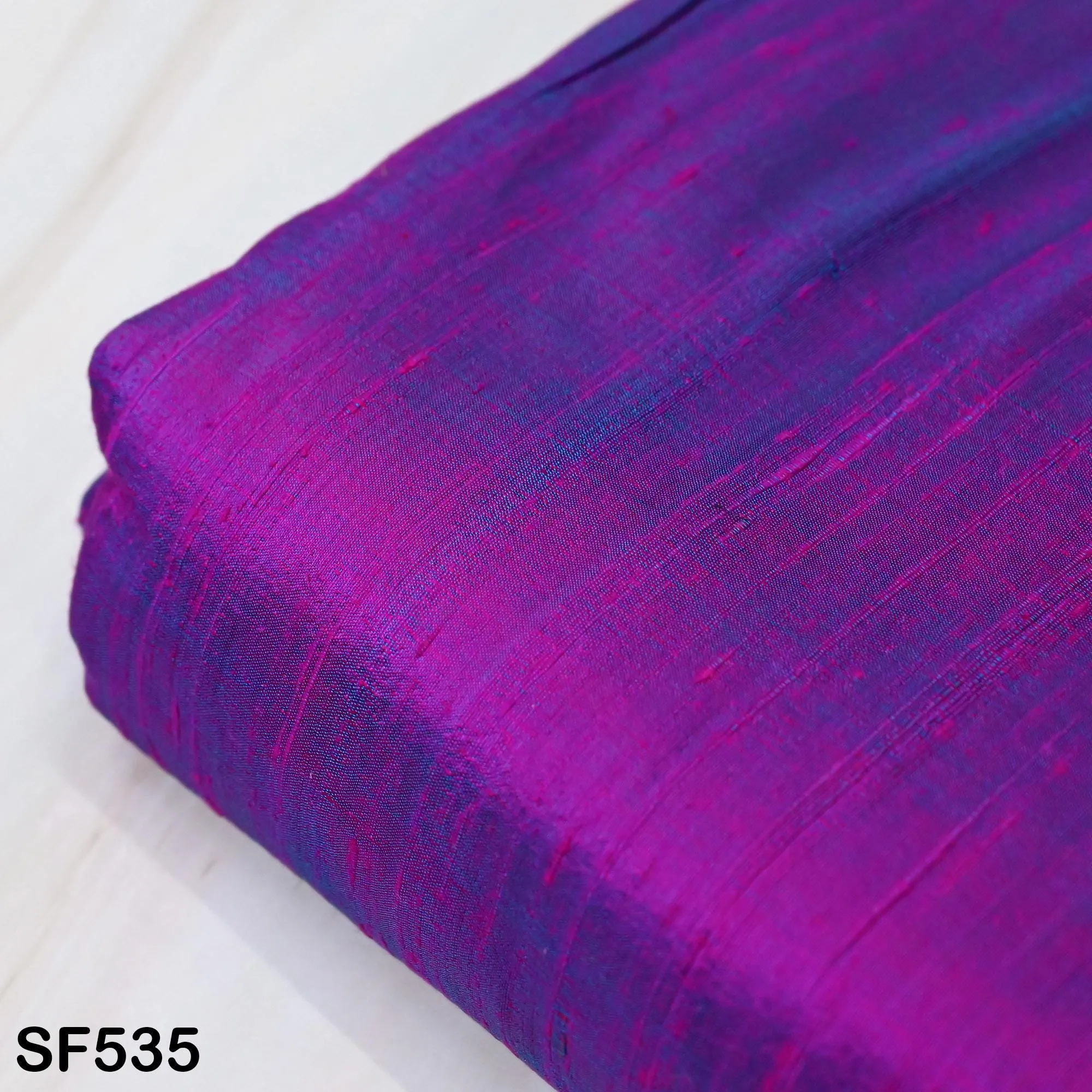 Iridescent Blue Magenta Pure Dupioni Fabric Yardage Wedding Bridesmaid Dresses Indian Raw Silk Dupion Crafting Sewing Upholstery Drapery