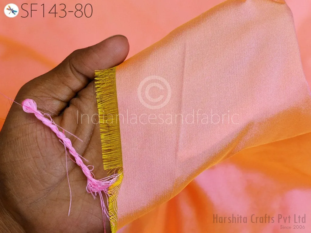 Iridescent Indian Pure Silk Fabric by the yard Soft Silk Curtains Home Decor Drapery Scarf Costume Apparel Wedding Evening Dresses Kaftans