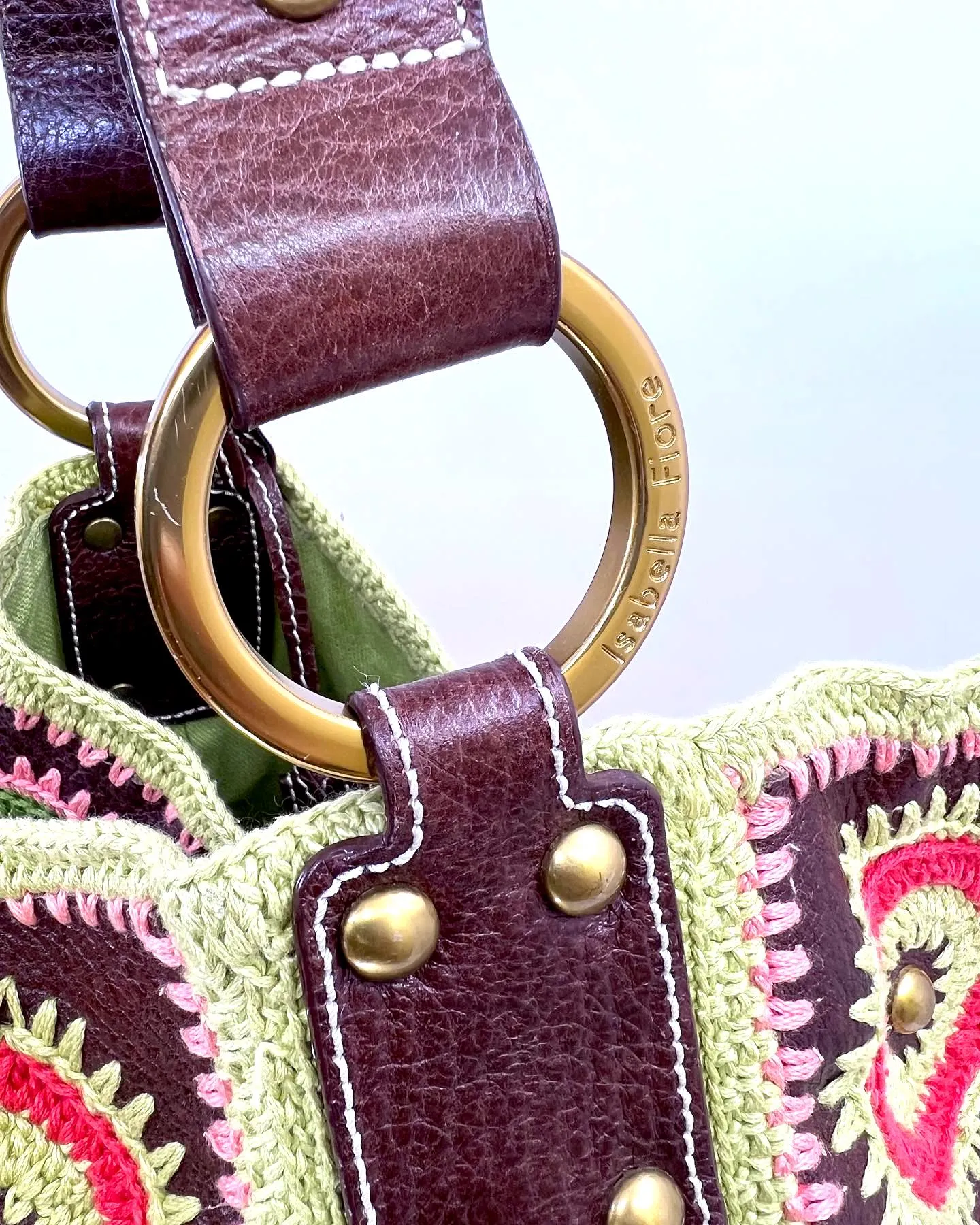 ISABELLA FIORE MULTICOLR EMBROIDERD HANDBAG