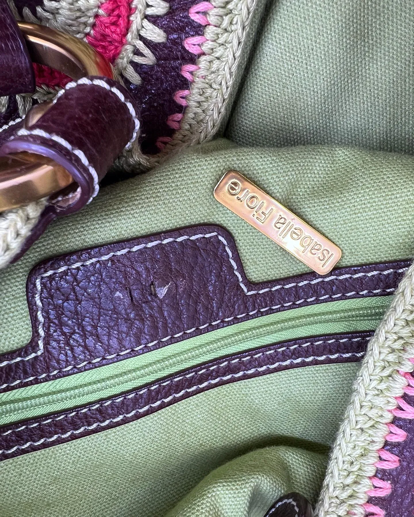 ISABELLA FIORE MULTICOLR EMBROIDERD HANDBAG