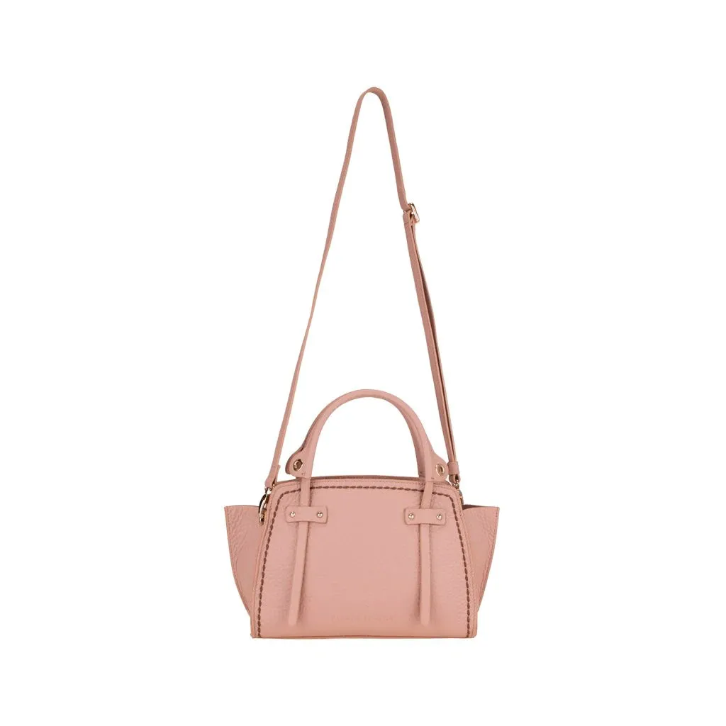 Italian Bovine Leather Powder Pink Tote Bag
