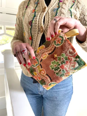 Italian velvet clutch