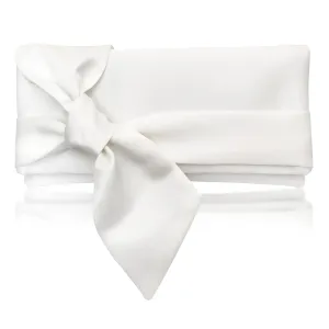Ivory satin bridal clutch handbag PIPER