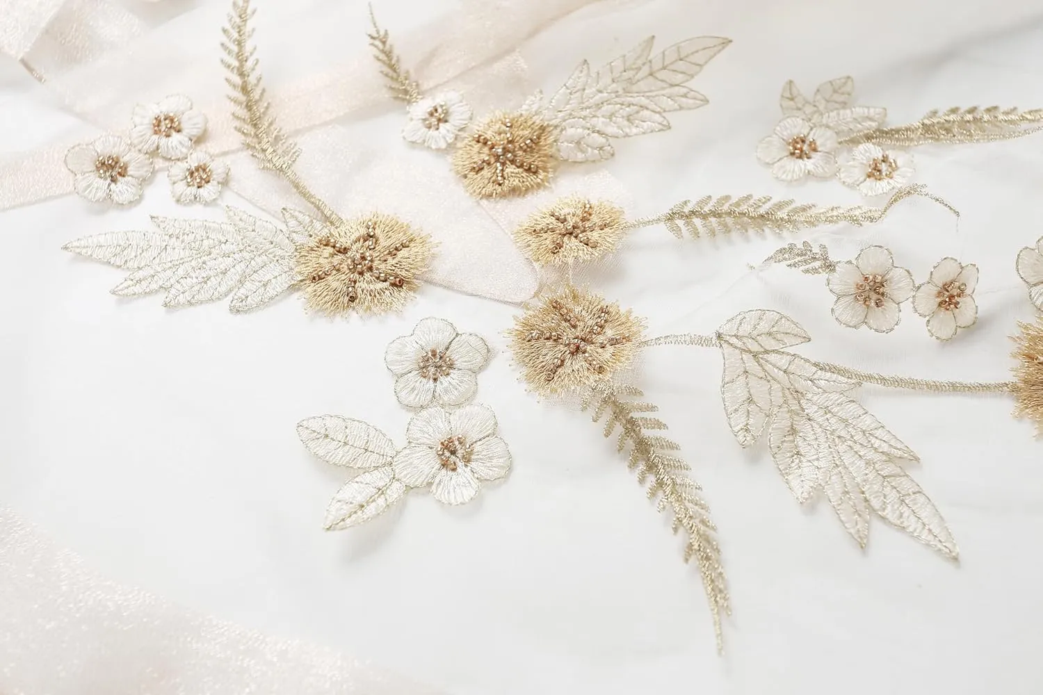 Jeelow Silk Wool Floral Fashion Scarf Shawl Wrap Lightweight Sheer For Women Floral Embroidery Wedding Party Prom
