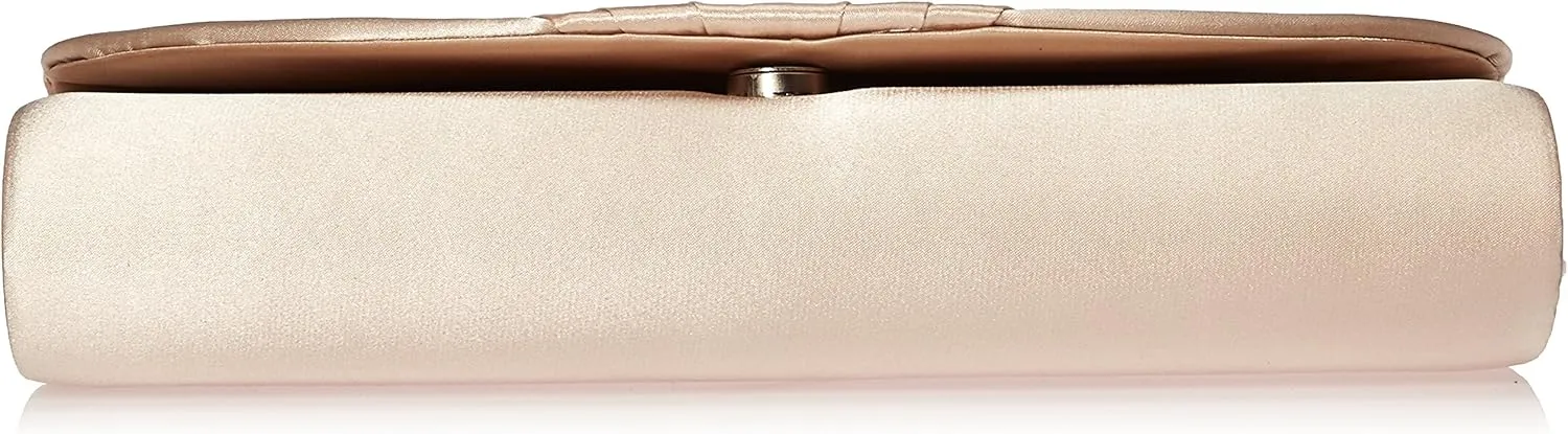 Jessica McClintock Angel Satin Tuxedo Flap Evening Clutch