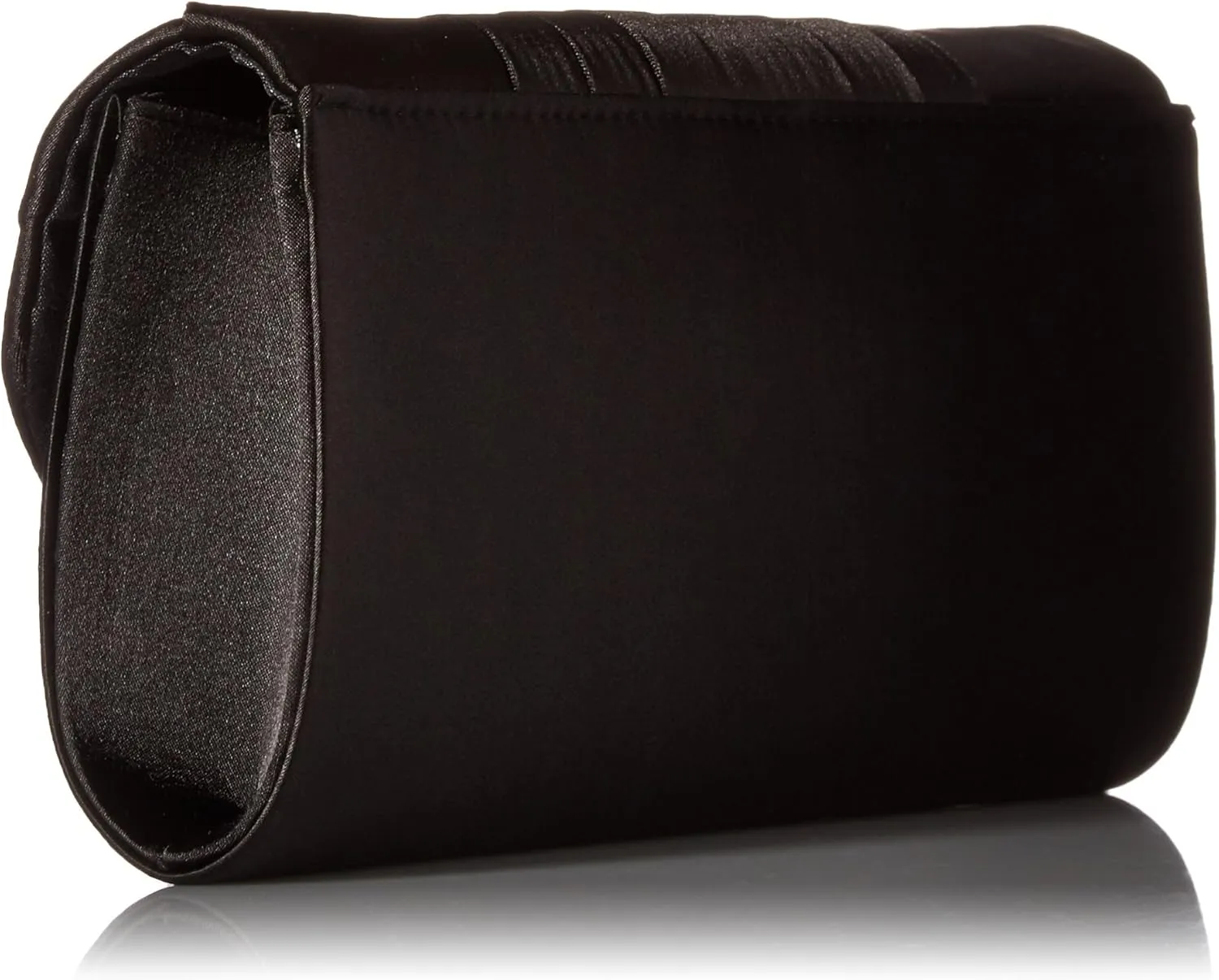 Jessica McClintock Angel Satin Tuxedo Flap Evening Clutch