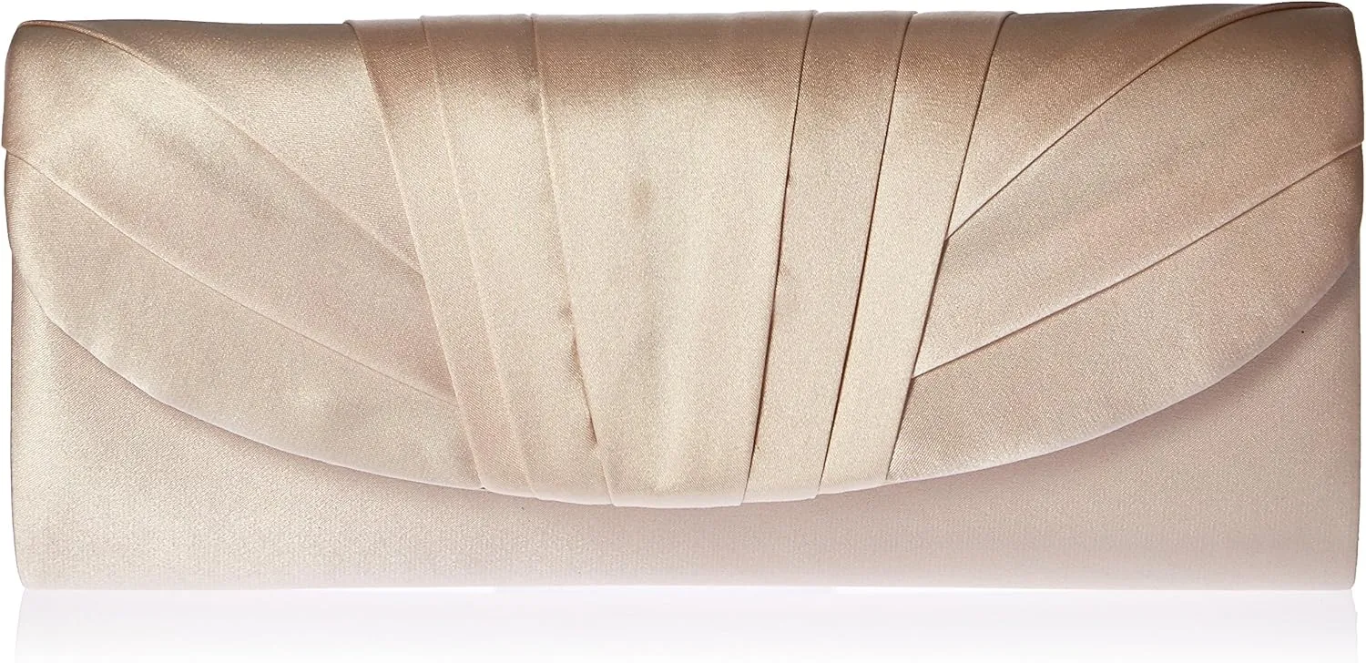 Jessica McClintock Angel Satin Tuxedo Flap Evening Clutch
