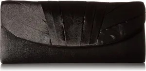 Jessica McClintock Angel Satin Tuxedo Flap Evening Clutch