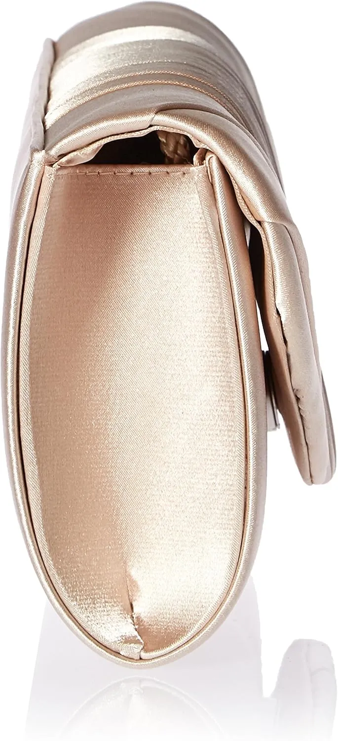 Jessica McClintock Angel Satin Tuxedo Flap Evening Clutch