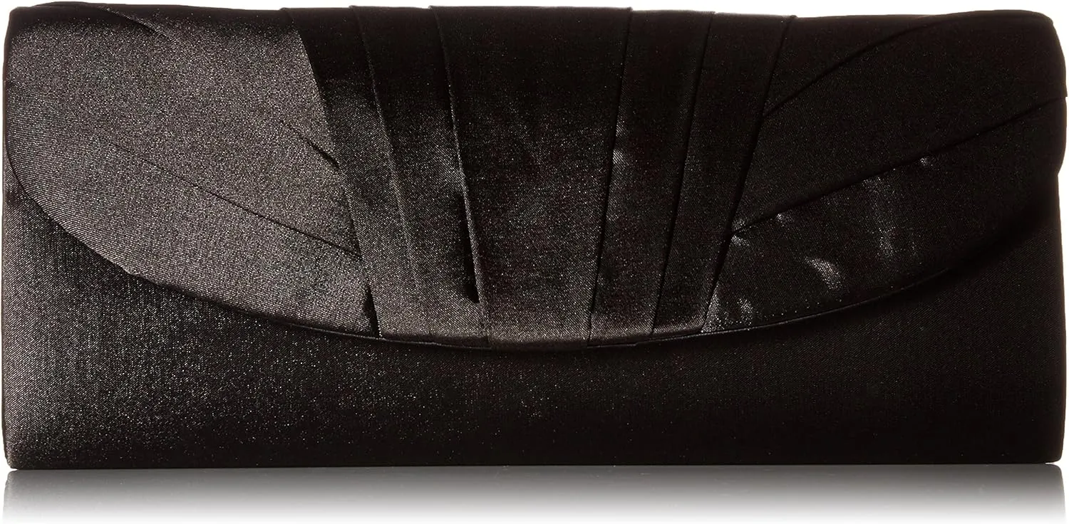 Jessica McClintock Angel Satin Tuxedo Flap Evening Clutch