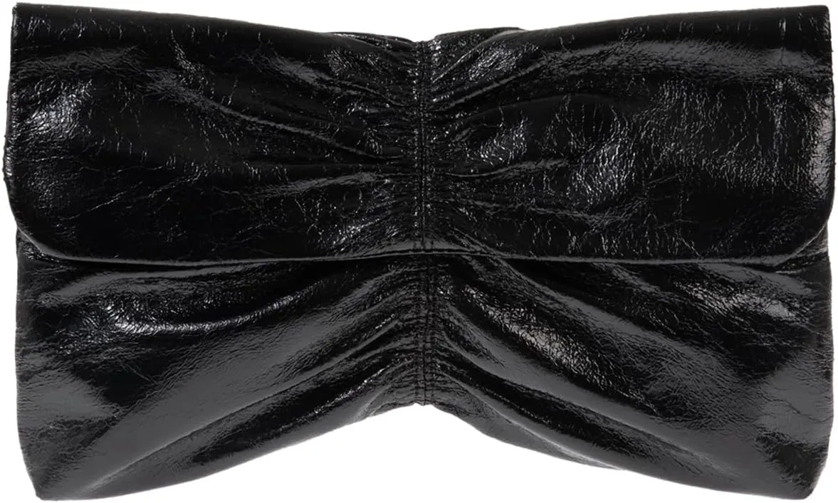JNB Women's Synthetic Leather Wrinkled Clutch Party Wedding Purse