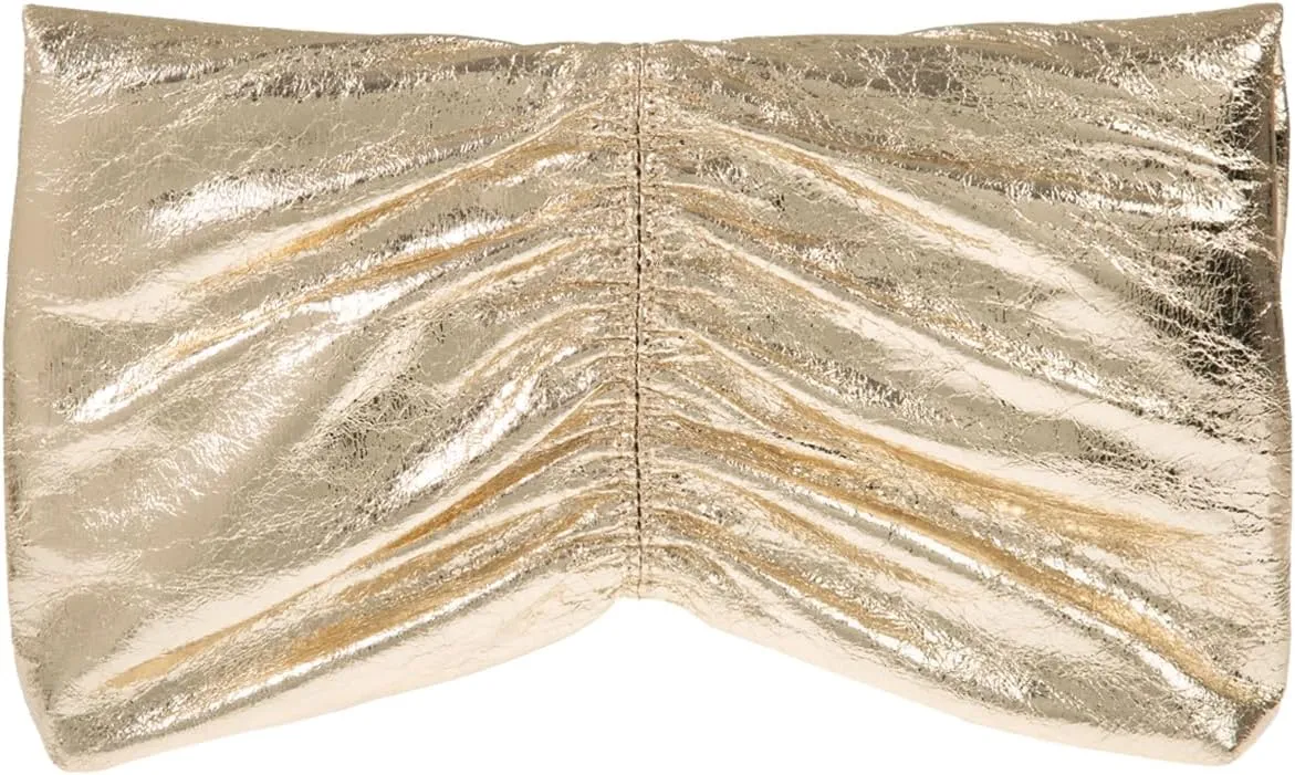 JNB Women's Synthetic Leather Wrinkled Clutch Party Wedding Purse