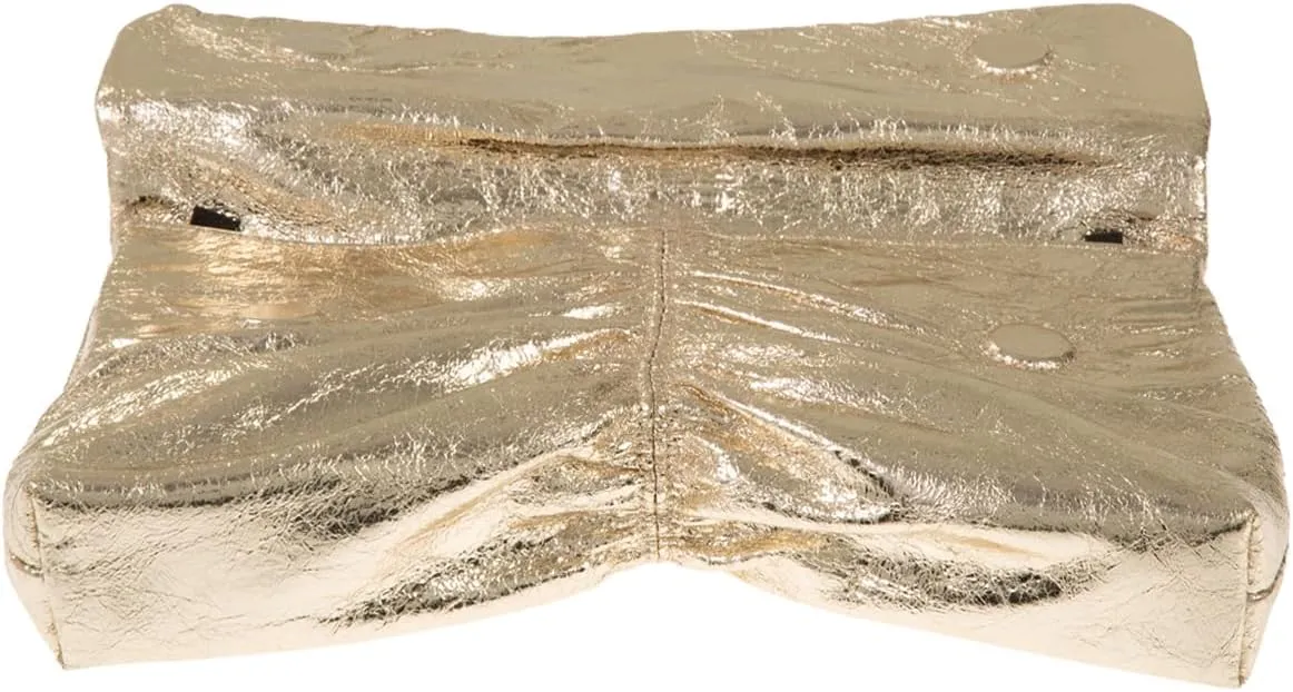 JNB Women's Synthetic Leather Wrinkled Clutch Party Wedding Purse