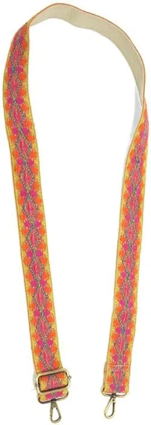Joy Susan Women's Fashon Crossbody Purse Replacement Strap - 2 Inch Wide Multi Boho Lace Guitar Strap