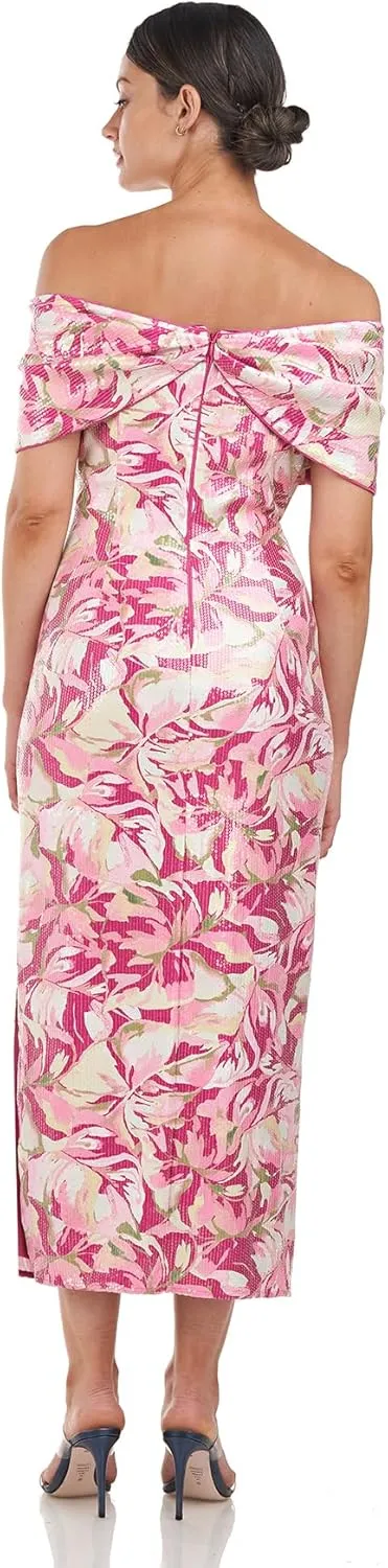JS Collections Women's Marina Twist T-Length Dress