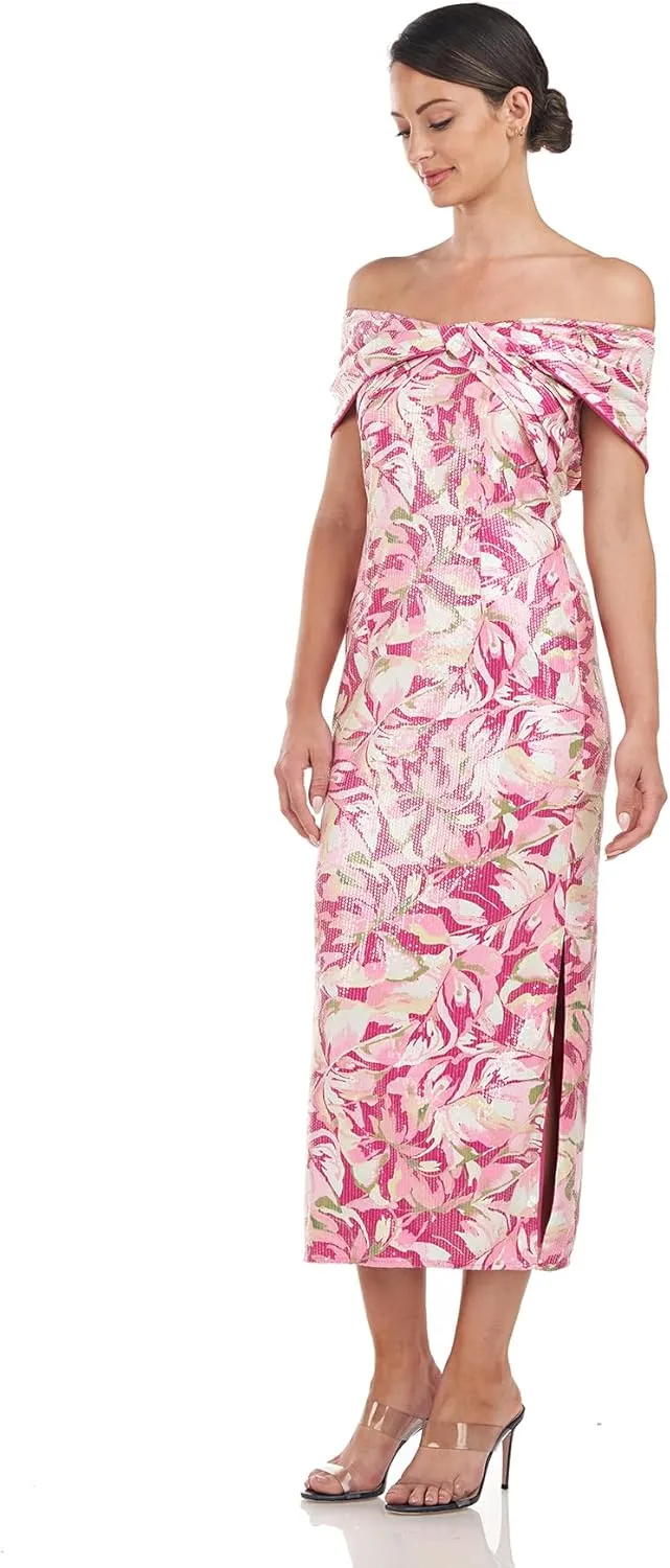 JS Collections Women's Marina Twist T-Length Dress