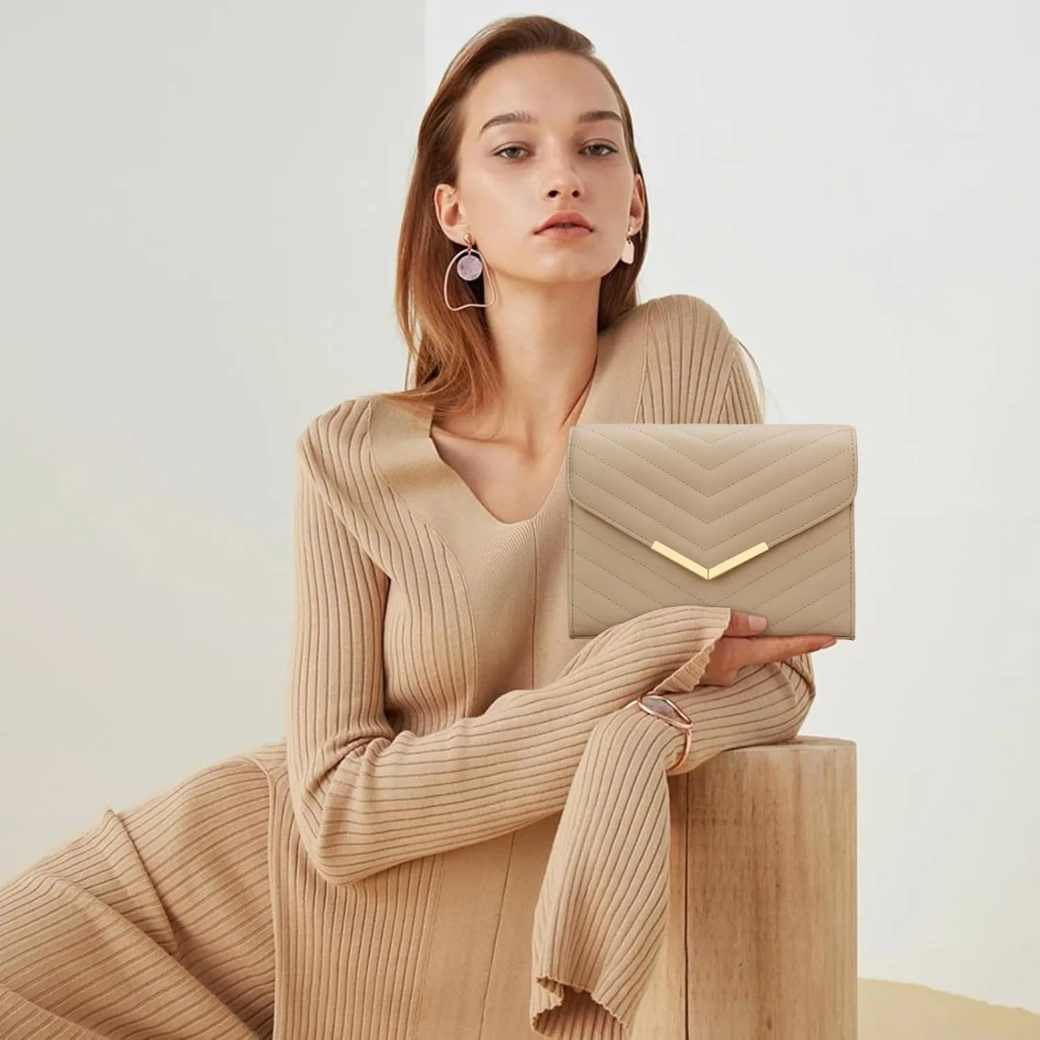 KKXIU Women Formal Vegan Leather Evening Envelope Clutch Purses and Handbags for Party Wedding Prom Bridal