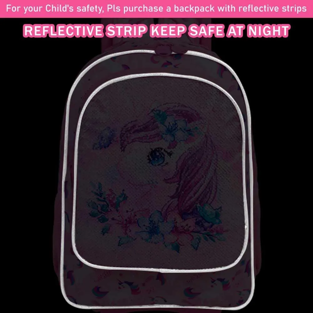KLFVB Rolling Backpack for Girls Boys, Kids Roller Wheels School Bookbag with Lunch Bag, Wheeled School Bag for Children