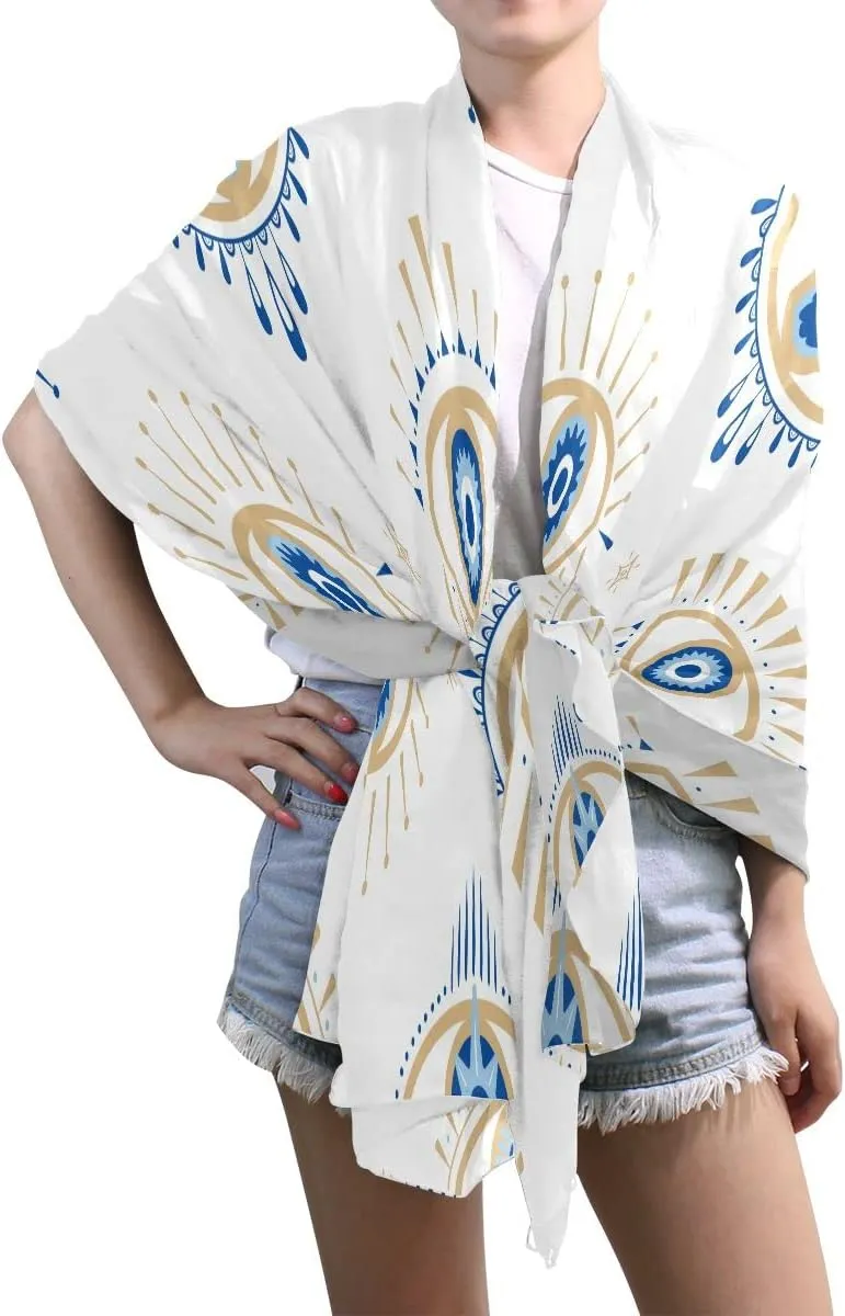KLL Silk Scarf for Women Fashion Polyester Lightweight Soft Wrap Shawl Scarves Christmas Gifts