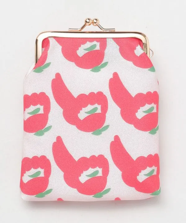 KOKESHI Flower Rectangle Gamaguchi Pouch