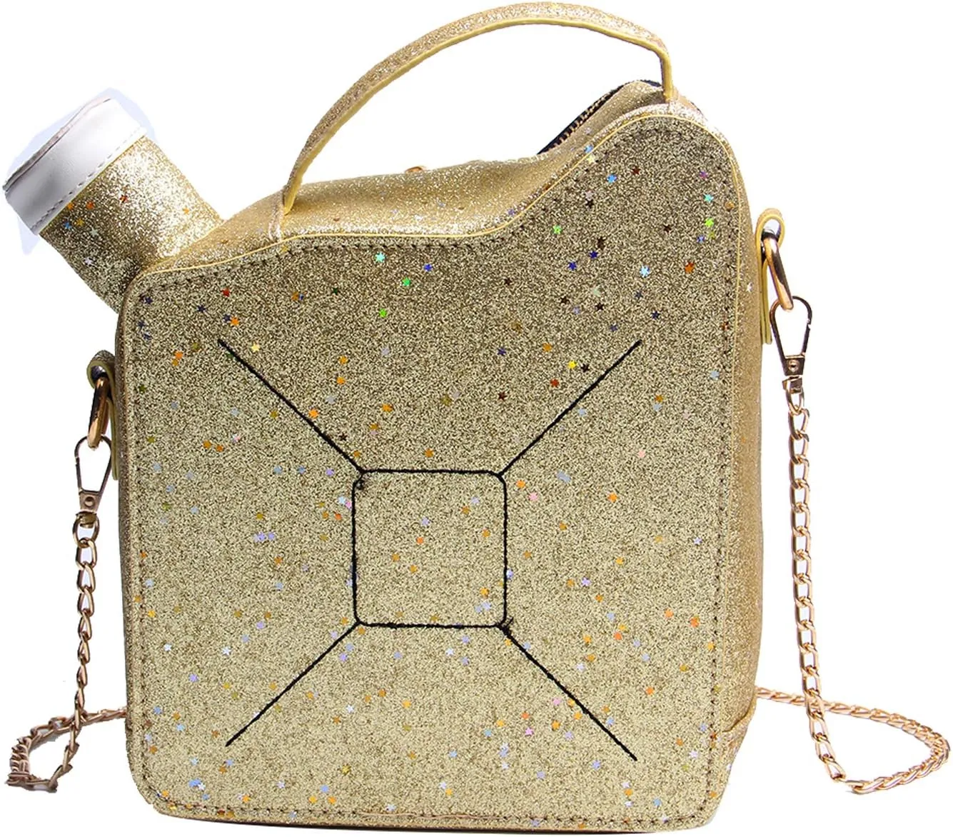 KUANG! Women's Fashion Sequin Crossbody Bag - Fun Gasoline Handbag Shoulder Bag for Women