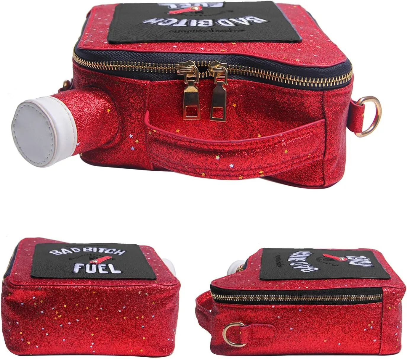 KUANG! Women's Fashion Sequin Crossbody Bag - Fun Gasoline Handbag Shoulder Bag for Women