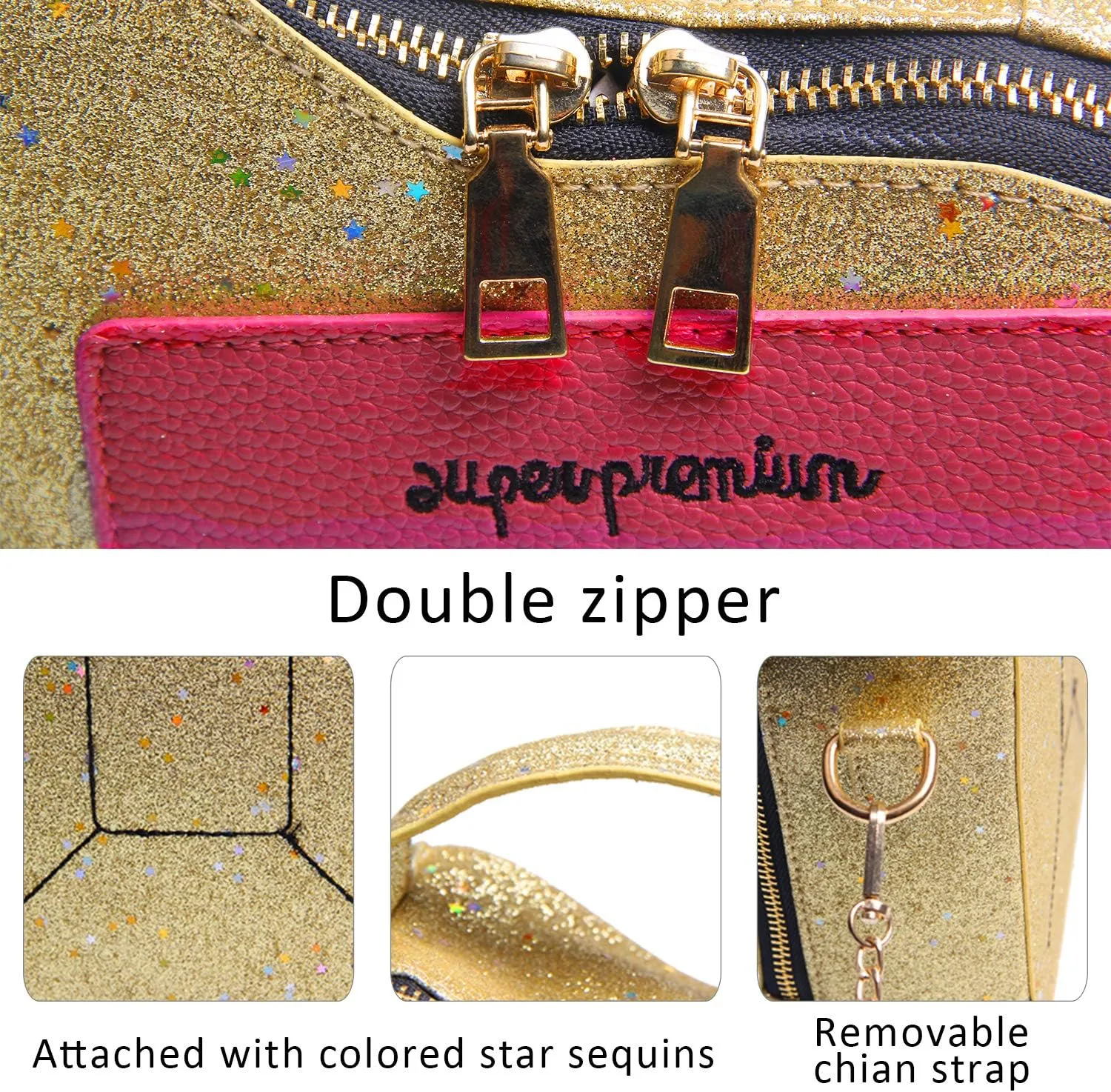 KUANG! Women's Fashion Sequin Crossbody Bag - Fun Gasoline Handbag Shoulder Bag for Women