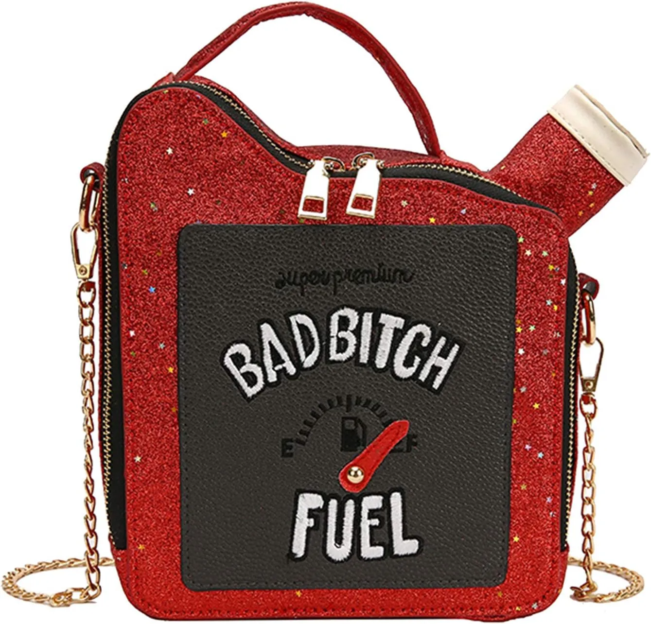 KUANG! Women's Fashion Sequin Crossbody Bag - Fun Gasoline Handbag Shoulder Bag for Women