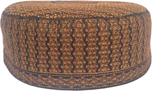 Kufi Men's Unisex Skull Cap Women's Solid Hat Hand Embroidery Caps Knitted Beanie Headwear Embroidered with Silk Threads