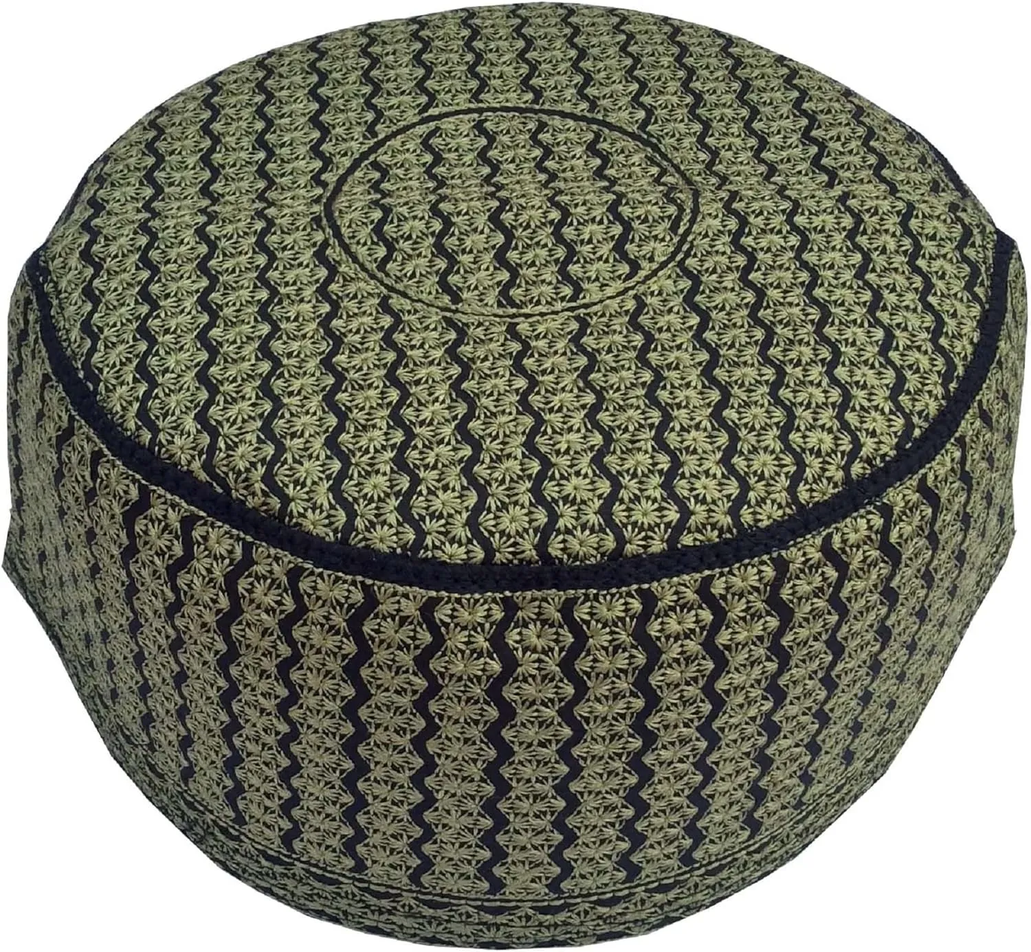 Kufi Men's Unisex Skull Cap Women's Solid Hat Hand Embroidery Caps Knitted Beanie Headwear Embroidered with Silk Threads