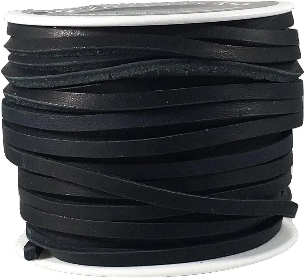 Lace Lacing Leather Topgrain Latigo Black 50 Foot Spool