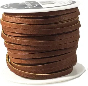 Lace Lacing Leather Topgrain Latigo Medium Brown 50 Foot Spool