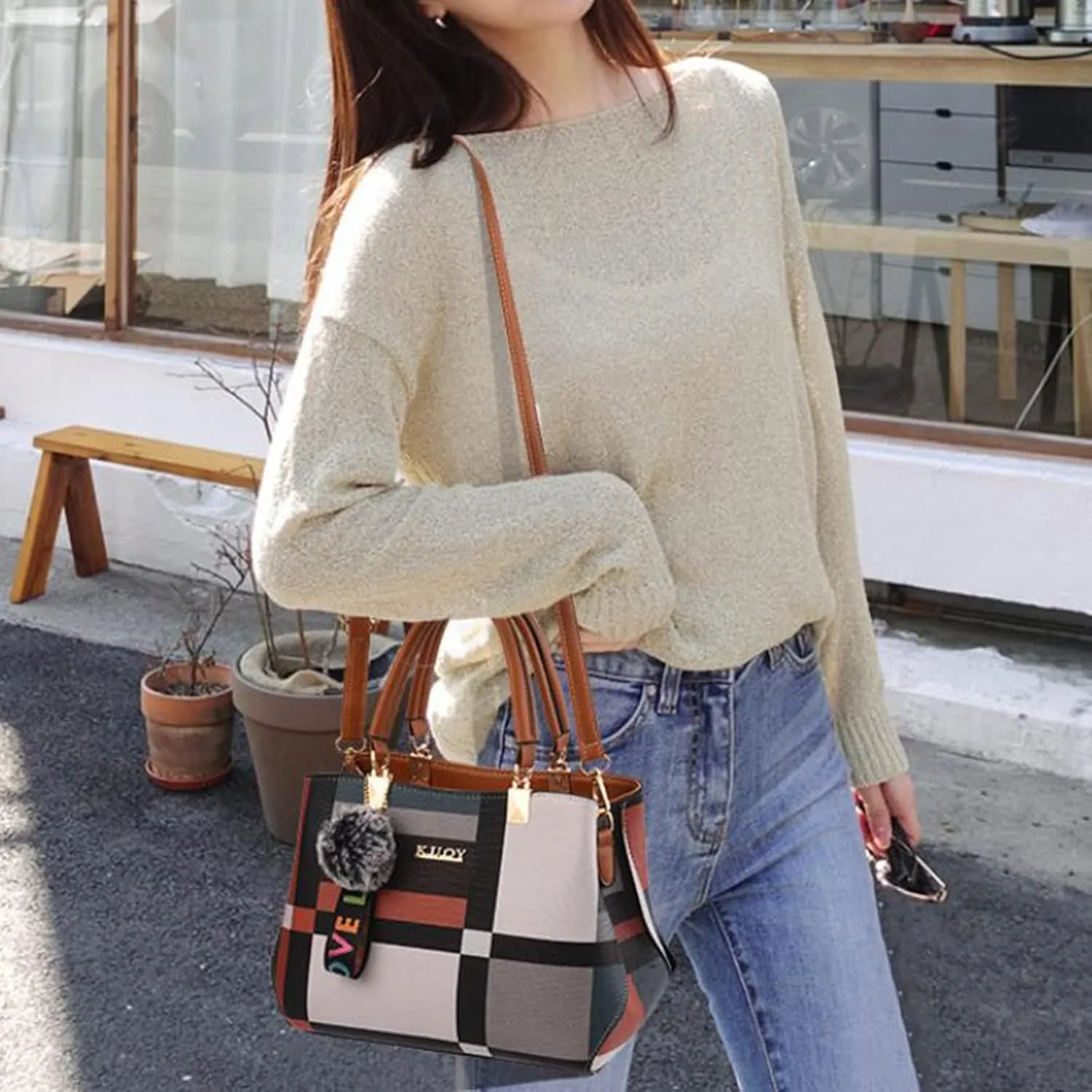 Ladies Shoulder Bag Messenger Bag Handbag For Women Grocery Tote Bags Messenger Bags